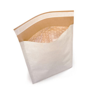 Pochettes matelassées bulles / kraft blanc 110 x 165