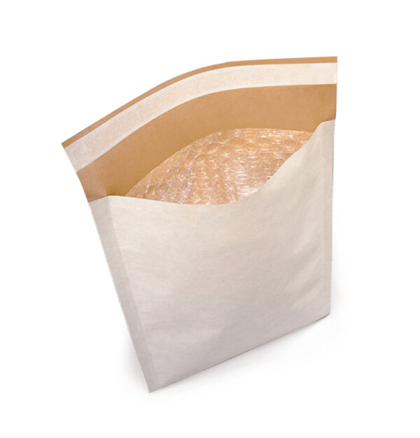 Pochettes matelassées bulles / kraft blanc 270 x 360